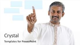  Presentation with indian traditional - Slides enhanced with selection identification - mid adult asian traditional indian background and a white colored foreground