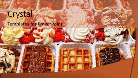  Presentation with brussels - Amazing presentation theme having selection of belgian waffles backdrop and a coral colored foreground