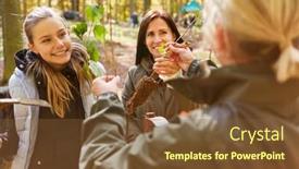  Presentation with climate - Presentation theme consisting of selection-of-climate-trees background and a tawny brown colored foreground