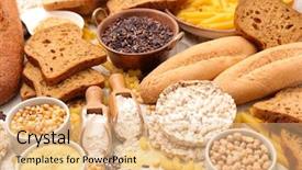  Presentation with free food - Amazing PPT layouts having selection of food gluten free backdrop and a coral colored foreground