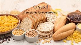  Presentation with free food - PPT layouts featuring selection of food gluten free background and a coral colored foreground