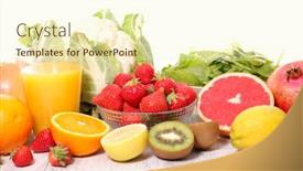  Presentation with vitamin - Colorful theme enhanced with selection-of-food-high backdrop and a cream colored foreground