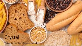  Presentation with free food - Cool new presentation theme with selection of gluten free food backdrop and a yellow colored foreground