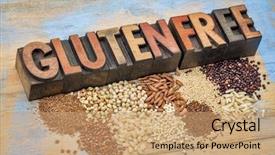  Presentation with rice grains - Cool new PPT theme with selection of gluten free grains backdrop and a coral colored foreground
