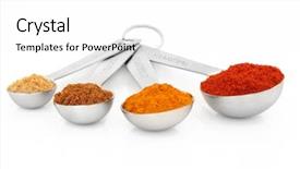  Presentation with turmeric - Colorful slide deck enhanced with selection of ground ginger mace backdrop and a  colored foreground