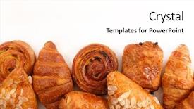  Presentation with pastries - Audience pleasing slides consisting of selection of pastries backdrop and a white colored foreground