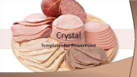  Presentation with meat - Cool new slide set with charcuterie - big group of meat backdrop and a coral colored foreground