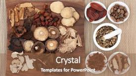  Presentation with traditional chinese medicine - Cool new presentation theme with selection used in herbal medicine backdrop and a tawny brown colored foreground