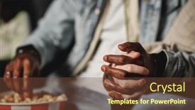  Presentation with black hands - Slides featuring selective-focsu-shot-of-unrecognizable background and a tawny brown colored foreground