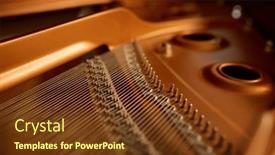  Presentation with strings - PPT theme consisting of selective-focus-closeup-view background and a tawny brown colored foreground