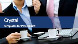  Presentation with focus - Presentation design having selective-focus-is-placed background and a ocean colored foreground