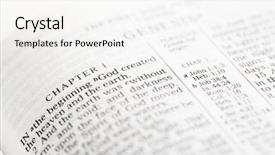  Presentation with bible verses - PPT layouts with selective focus of genesis verses background and a white colored foreground