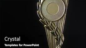  Presentation with gold trophy - Cool new slides with selective-focus-of-gold-trophy backdrop and a black colored foreground