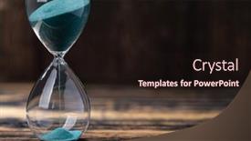  Presentation with focus - Slides consisting of selective-focus-of-hourglass background and a wine colored foreground