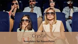  Presentation with focus - PPT theme with selective-focus-of-modern-caucasian background and a coral colored foreground