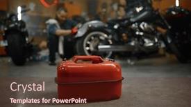  Presentation with fuel - Slide set having selective-focus-on-fuel-canister background and a  colored foreground