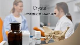  Presentation with pelvis - Presentation featuring selective-focus-on-pelvis-structure background and a light gray colored foreground