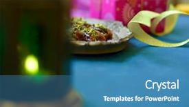  Presentation with eid mubarak - Amazing presentation having selective focus on pistachio filled backdrop and a teal colored foreground