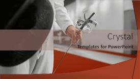  Presentation with focus - Presentation with selective-focus-on-protective-fencing background and a coral colored foreground