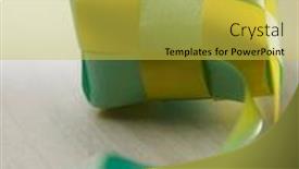  Presentation with marble - PPT theme featuring selective-focus-on-ribbon-ketupat background and a yellow colored foreground