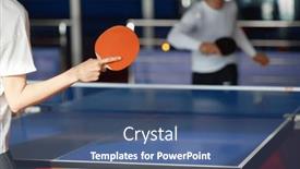  Presentation with table tennis - PPT layouts featuring selective-focus-on-two-sportive background and a  colored foreground