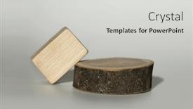  Presentation with eco - Presentation theme featuring selective-focus-wooden-eco-rustic and a light gray colored foreground