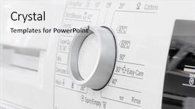  Presentation with china clothes washing machine - PPT theme consisting of selector - closeup of new white laundry background and a white colored foreground