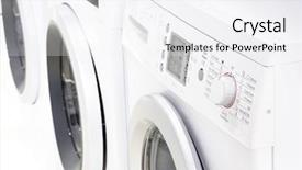  Presentation with laundry - Slides having selector - closeup of new white laundry background and a white colored foreground