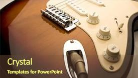  Presentation with electric guitar - Slides enhanced with selector - electric guitar wide angle vintage background and a tawny brown colored foreground