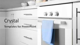  Presentation with electrical - Theme consisting of selector - modern electrical white oven background and a  colored foreground
