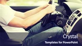  Presentation with transportation - PPT theme with selector - transportation and vehicle concept background and a navy blue colored foreground