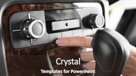  Presentation with conditioner - Presentation design featuring selector - woman adjusting air conditioner background and a  colored foreground