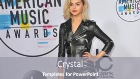  Presentation with microsoft - Beautiful slide deck featuring selena-gomez-at-the-2017 backdrop and a gray colored foreground