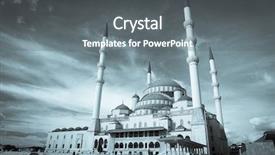  Presentation with jama masjid largest muslim mosque - Beautiful presentation theme featuring selenium - ankara kocatepe mosque - split backdrop and a gray colored foreground