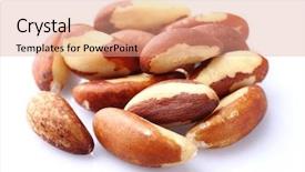  Presentation with brazil - Cool new PPT theme with selenium - brazil nuts in closeup backdrop and a coral colored foreground