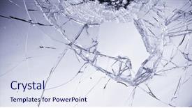  Presentation with broken glass - Slide set featuring selenium - broken glass in clear blue background and a sky blue colored foreground