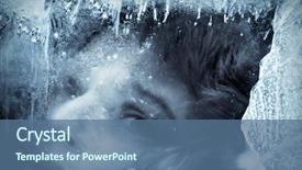  Presentation with ice blue - Presentation theme with selenium - face in ice in blue background and a ocean colored foreground