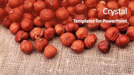 Presentation with hazelnuts - Presentation theme with selenium - food theme hazelnuts background and a crimson colored foreground