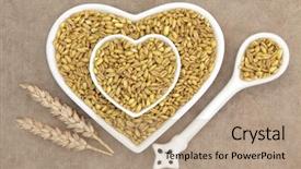  Presentation with porcelain - Beautiful slide set featuring selenium - kamut khorasan wheat grain health backdrop and a coral colored foreground