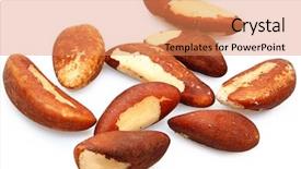  Presentation with brazil - Amazing slide deck having selenium - nine fresh brazil nuts raw backdrop and a coral colored foreground