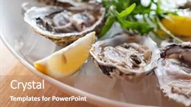  Presentation with oyster - Amazing slide set having selenium - oyster on the ice backdrop and a coral colored foreground