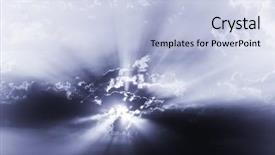  Presentation with sun - Theme with selenium - sun under cloudscape celestial background background and a  colored foreground