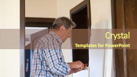  Presentation with assembling wooden furniture furniture - Audience pleasing theme consisting of self assembly - assembling flat pack furniture backdrop and a  colored foreground