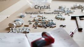  Presentation with furniture - Slides having self assembly - assembling flat pack furniture background and a  colored foreground