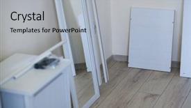  Presentation with assembling wooden furniture furniture - PPT layouts featuring self assembly - assembling flat pack furniture background and a  colored foreground