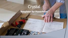  Presentation with assembling wooden furniture furniture - Beautiful theme featuring self assembly - assembling flat pack furniture backdrop and a  colored foreground