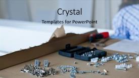  Presentation with furniture - Colorful slide deck enhanced with self assembly - assembling flat pack furniture backdrop and a  colored foreground