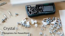  Presentation with assembling wooden furniture furniture - Audience pleasing PPT layouts consisting of self assembly - assembling flat pack furniture backdrop and a  colored foreground