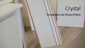  Presentation with assembling wooden furniture furniture - PPT theme consisting of self assembly - assembling flat pack furniture background and a  colored foreground
