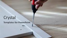  Presentation with furniture - Colorful PPT theme enhanced with self assembly - assembling flat pack furniture backdrop and a  colored foreground